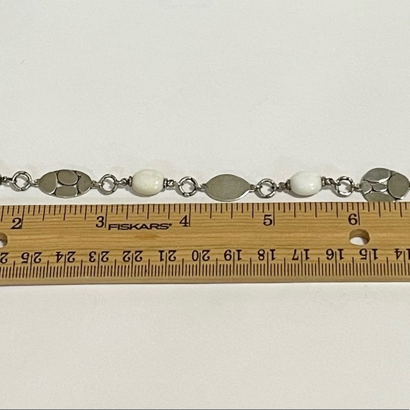 John Hardy Sterling Silver White Agate Kali Pebble Charm Bracelet - Picture 6 of 6